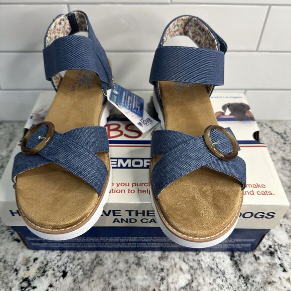 Skechers‎ Women's Ankle Strap Sandal 9 Dessert Kiss-Hi Navy NIB - Picture 1 of 7
